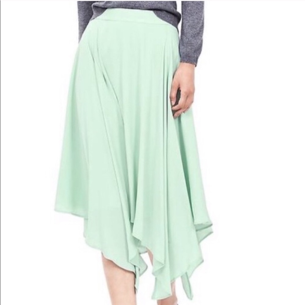 Banana Republic Mint Asymmetrical Skirt